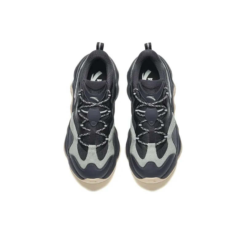 Anta Life Collection Cushioned Slip-Resistant Abrasion-Resistant Low-Top Casual Shoes Women's Black Gray-2