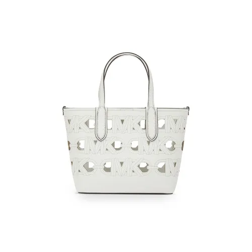 MICHAEL KORS Eliza Series Leather Tote Bag Shopping Bag Handbag Women's Pure White