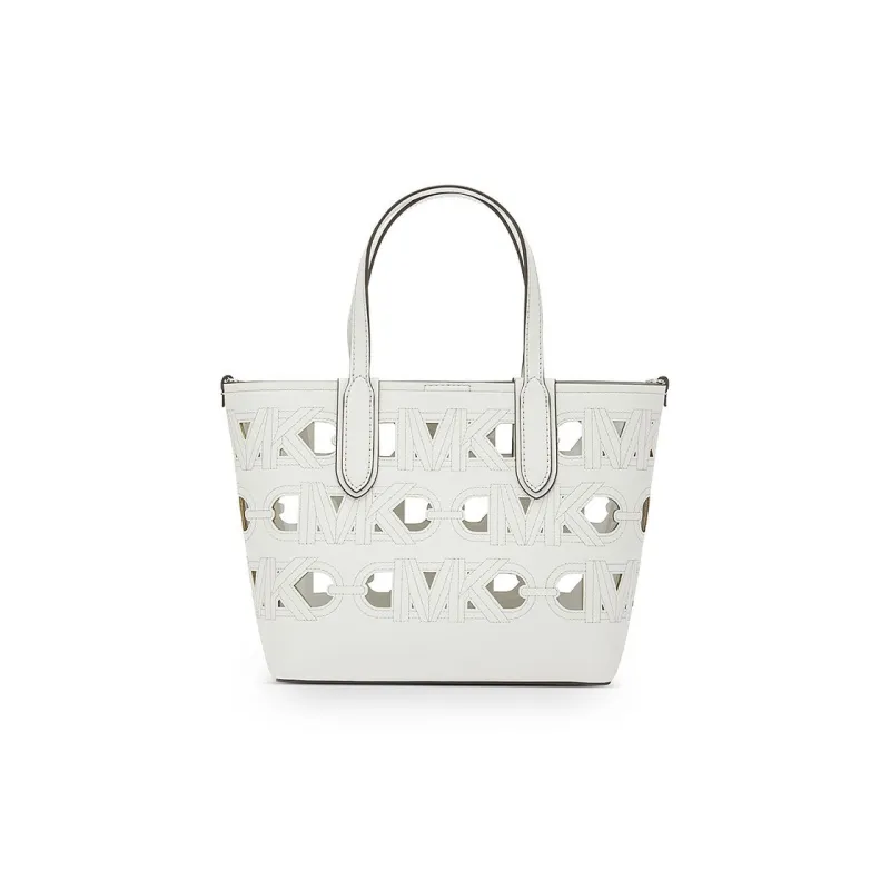 MICHAEL KORS Eliza Series Leather Tote Bag Shopping Bag Handbag Women's Pure White-0