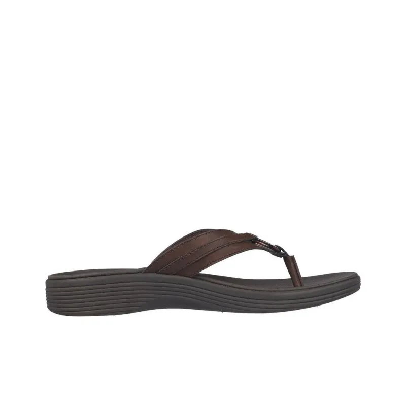 Skechers Arch Fit Abrasion Resistant Slip Resistant Flip Flops Women's Brown-1
