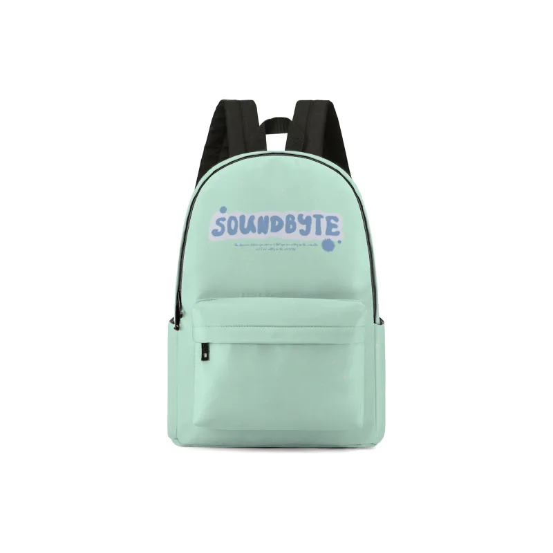 ONRF × SOUNDBYTE Collaboration Polyester Student Backpack Laptop Bag Unisex Green-0