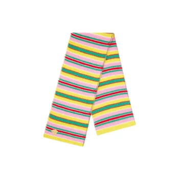 VERSACE Wool Knit Scarves Kids' Yellow
