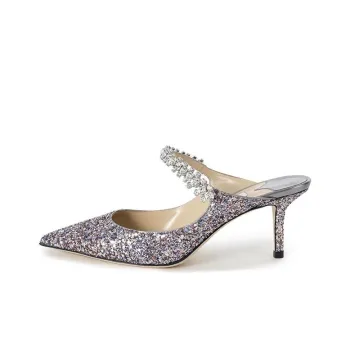 Jimmy Choo Closed Toe Slippers 6.5cm Women's Purple