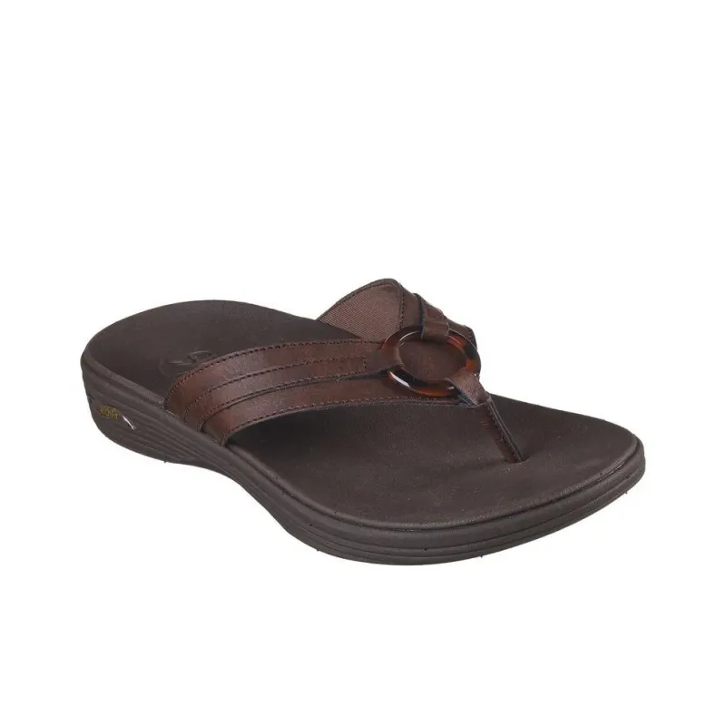 Skechers Arch Fit Abrasion Resistant Slip Resistant Flip Flops Women's Brown-2