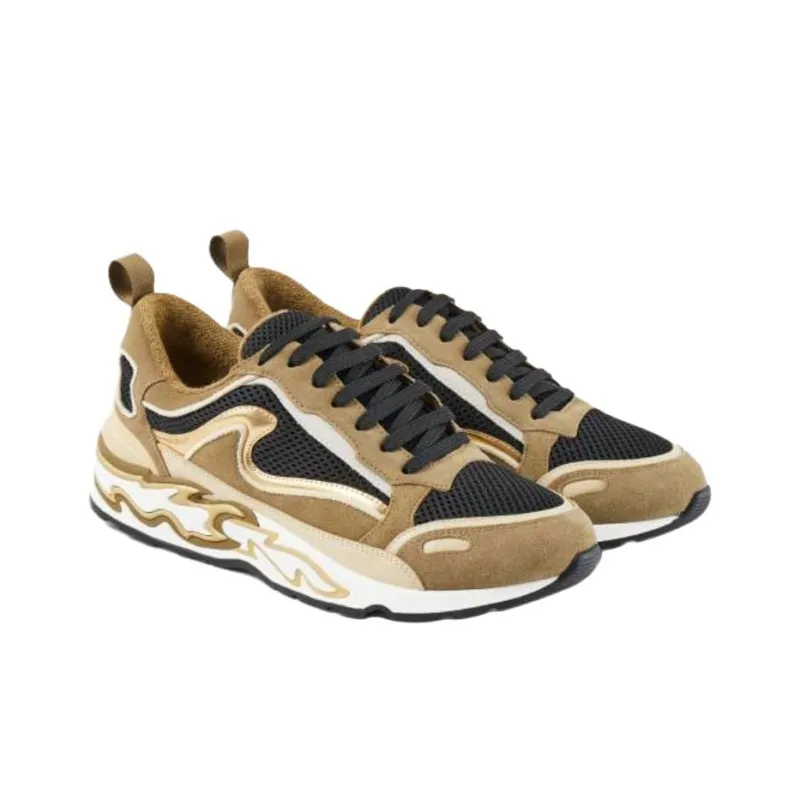 Sandro Low Top Casual Shoes Women's Khaki-2