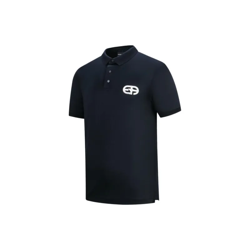 EMPORIO ARMANI Lyocell blend Jersey Polo Shirt With Embossed Ea Logo Embroidery-2