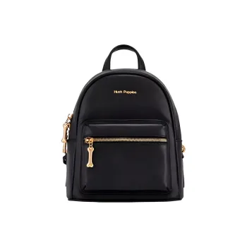 Hush Puppies Cow Leather With Synthetic Leather Backpack Medium Size Women's Blue/Black