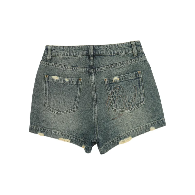 NERDY Denim Shorts Women's Water Duck Blue-1