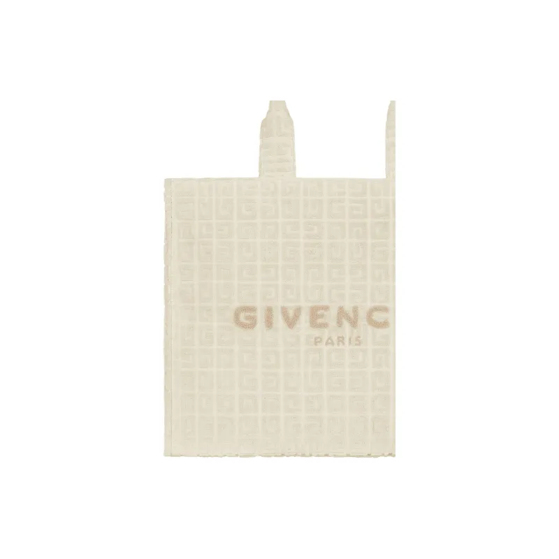 Givenchy G Tote Cotton With Polyamide Tote Bag, Shopping Bag, Shoulder Bag, Handbag Medium Size Women's Ivory White-4