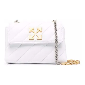 OFF WHITE Leather Crossbody Bag, Shoulder Bag Women's White