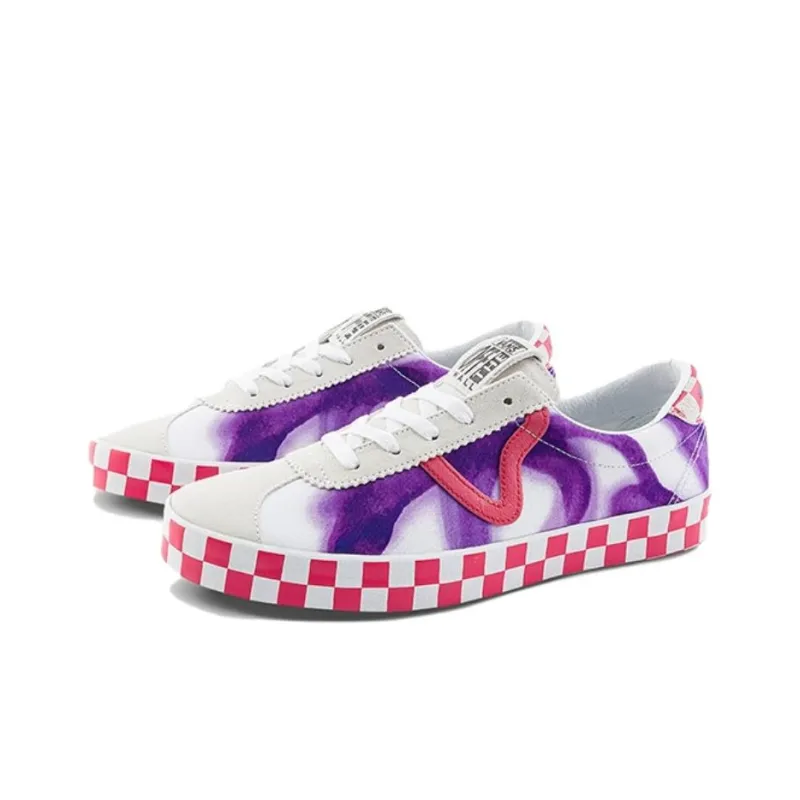 Vans X The Museum Visitor Sport Low 'White Purple Red'-2
