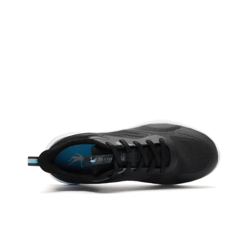 QIAODAN Anti-Slip Wear-Resistant Low-Top Running Shoes Women's Black Blue-2