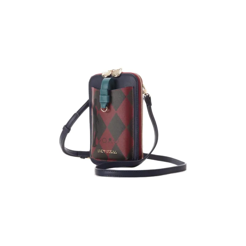 SAMANTHA THAVASA HUNTER Collaboration Synthetic Leather One Shoulder Crossbody Cell Phone Pouch Women's Marine-1