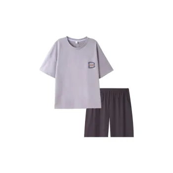 Fun Rabbit Pajama Set Men's Gray