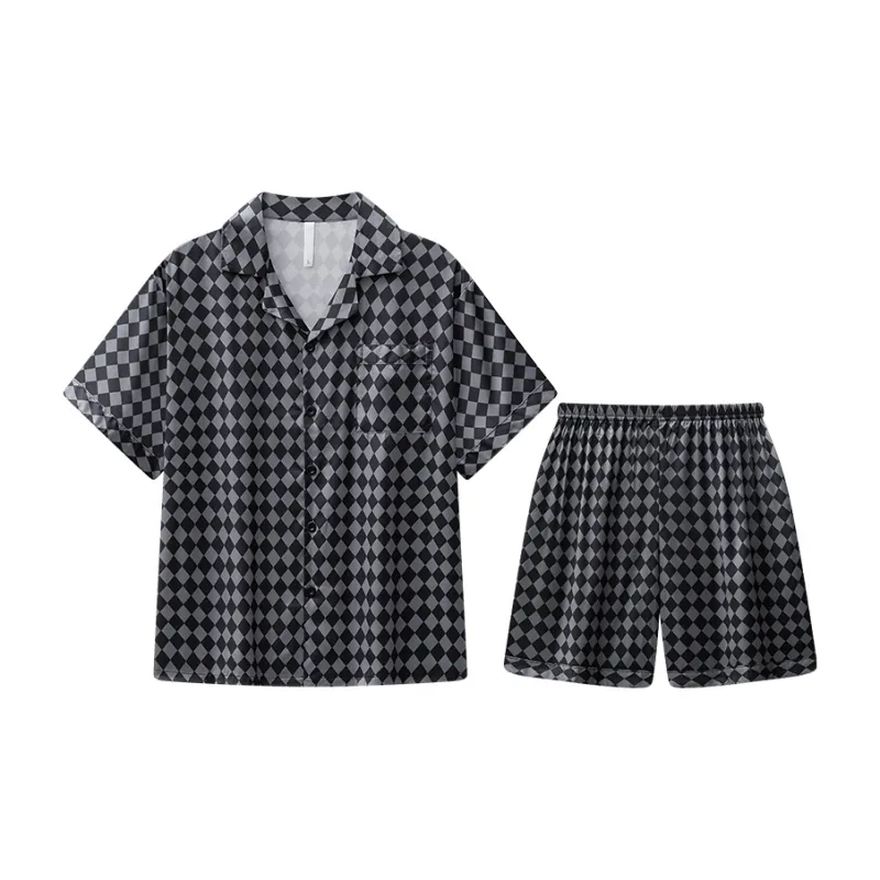 Lan Miao Pajama Set Men's Black-18