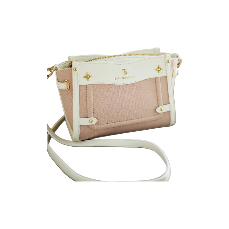 SAMANTHA THAVASA Synthetic Leather/Polypropylene/Nylon Shoulder Bag Mini Women's Pink-6