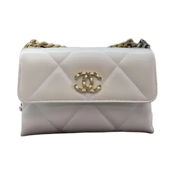 CHANEL 19Bag Lambskin Shoulder Bag, Crossbody Bag Women's White