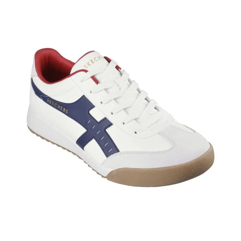 Skechers Zinger - Manzanilla Totale Non-slip Lightweight Low-Top Skateboard Shoes Men's White Blue-3