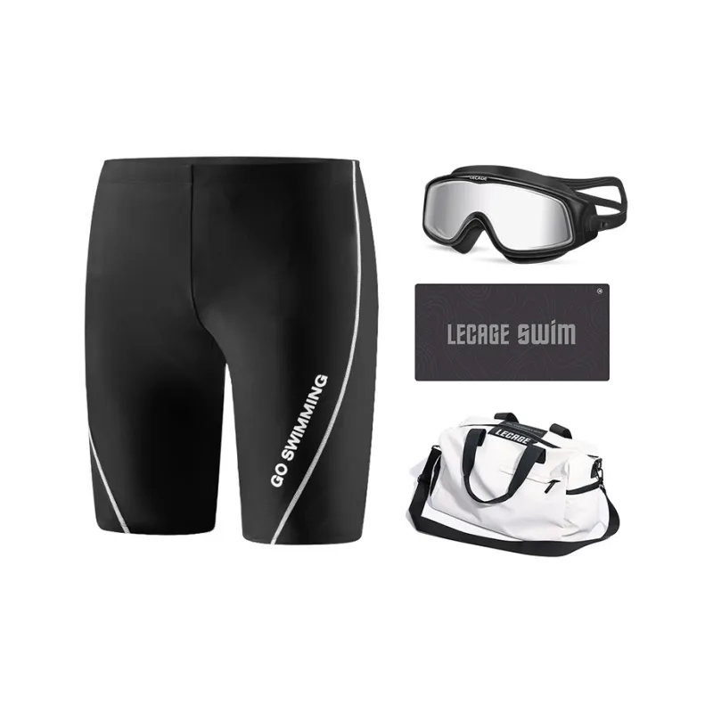 LECAGE Swimming Sets Polyester Elastane Men's-5