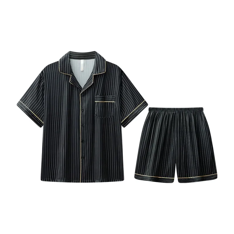 Lan Miao Pajama Set Men's Black-21