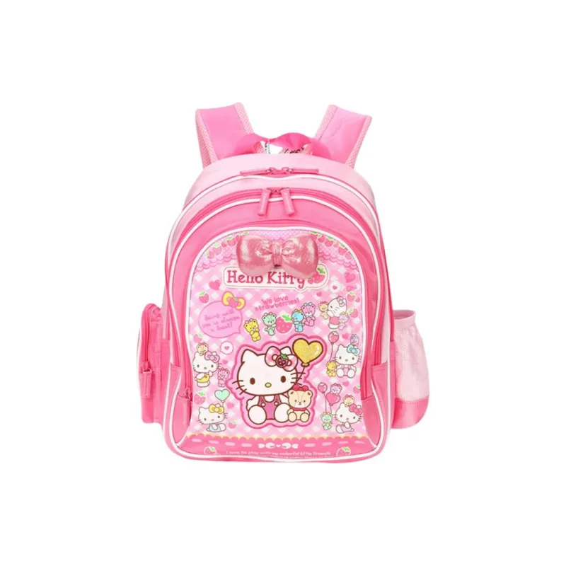 Hello Kitty Polyester Backpack Medium Size Pink-0
