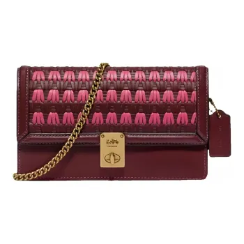 COACH Hutton Cow Leather Handbag, Shoulder Bag, Crossbody Bag Women's Fuchsia
