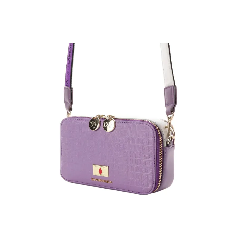 SAMANTHA THAVASA HUNTER Collaboration Synthetic Leather Crossbody Bag Shoulder Bag Women's Red Purple-2