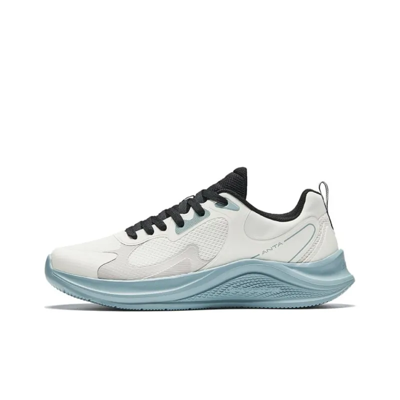 Anta Running Collection Shock Absorbers With Slip Resistant Features Low Top Casual Running Shoes Men's White Blue-0