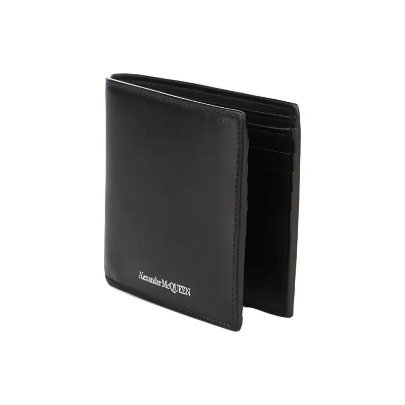 Alexander McQueen Cow Leather Wallet Men's Black-1