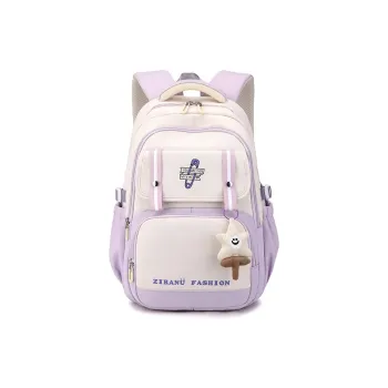 Natural Fish Nylon Backpacks Regular Women's Purple/Black/Brown/Mint Green/Red