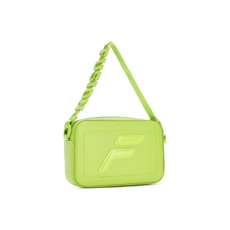 FILA FUSION Polyurethane Shoulder Bag Handbag Extra Small Women's Neon Yellow Green-2