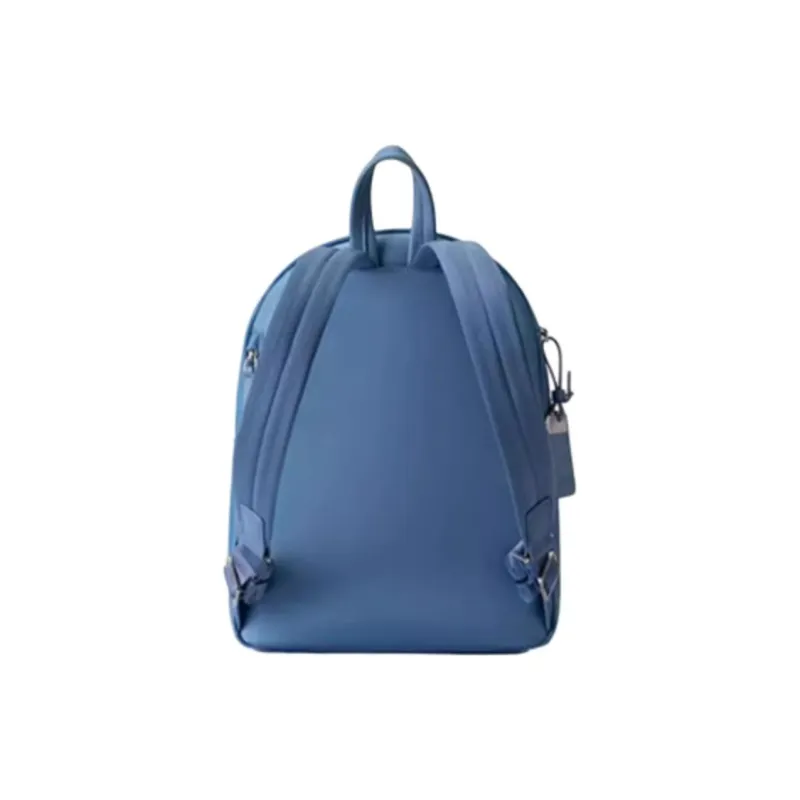 SAMSONITE KHALEESI Fabric Cow Leather Patchwork Backpack Women's Blue-3