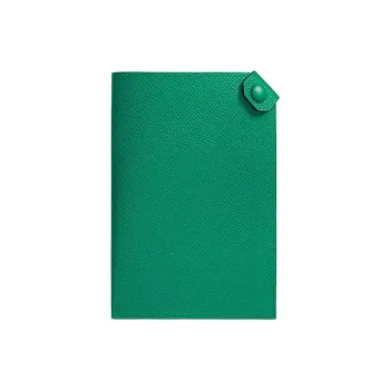 HERMES Tarmac Epsom Calfskin Passport Holder Small Size Unisex U4 Vert Vertigo Dazzling Green/Velour Green