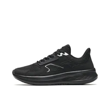 Anta Running Collection Cushioned Slip-Resistant Low-Top Casual Running Shoes Men's Basic Black