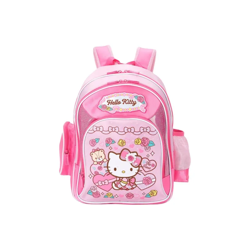 Hello Kitty Polyester Backpack Large Size Unisex Rose Pink-0