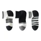 3 Pack (White Wide+Black Gray Color Block+Black White Stripes)