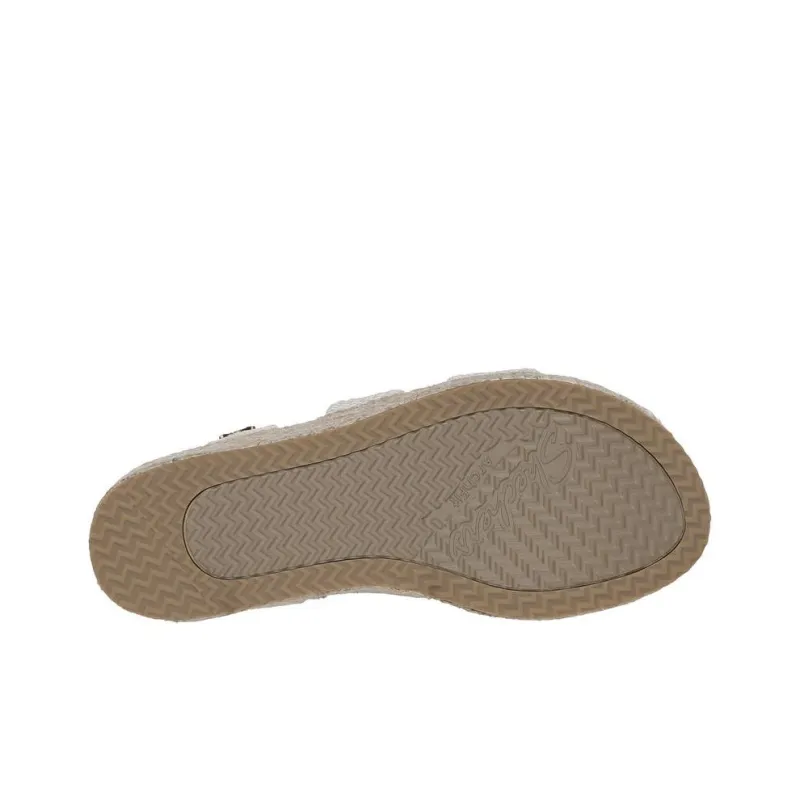 Skechers ARCH FIT BEVERLEE Strap Sandals Medium Heel Women's White Brown-4