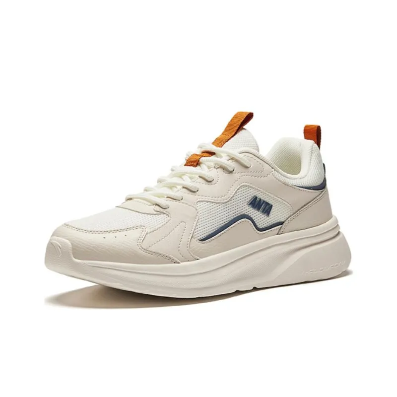 Anta Life Collection Shock Absorbers With Slip Resistant Features Low Top Casual Shoes Men's Beige-1