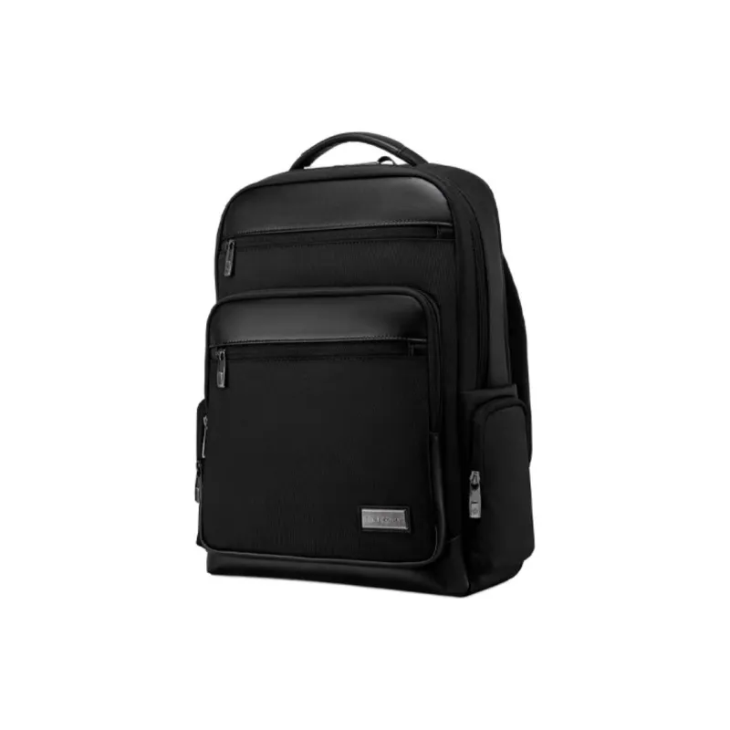 SAMSONITE With Cow Leather Backpack Medium Size Men's Black-1