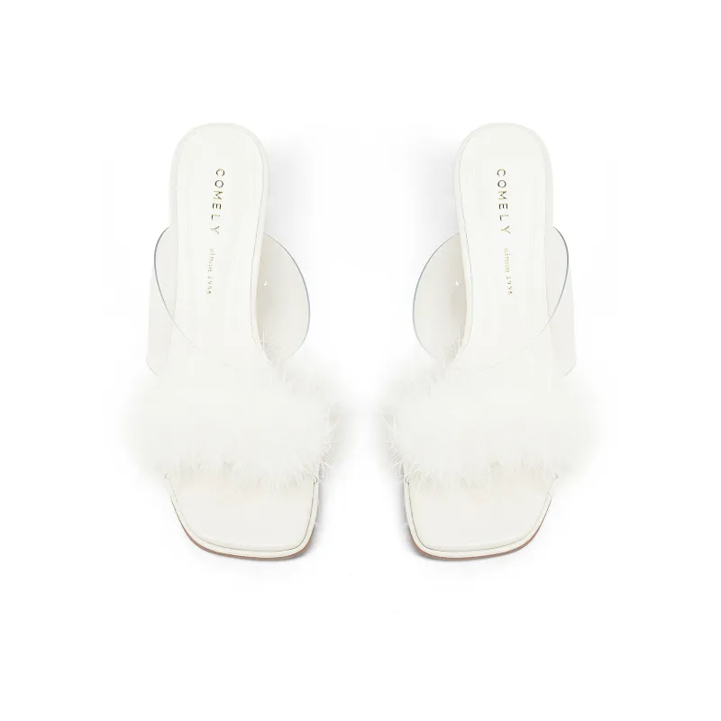 COMELY Slide Slippers Women's Ecru/Pink-3