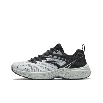Anta Cushioning Slip Resistant Low Top Running Shoes Men's Gray Black