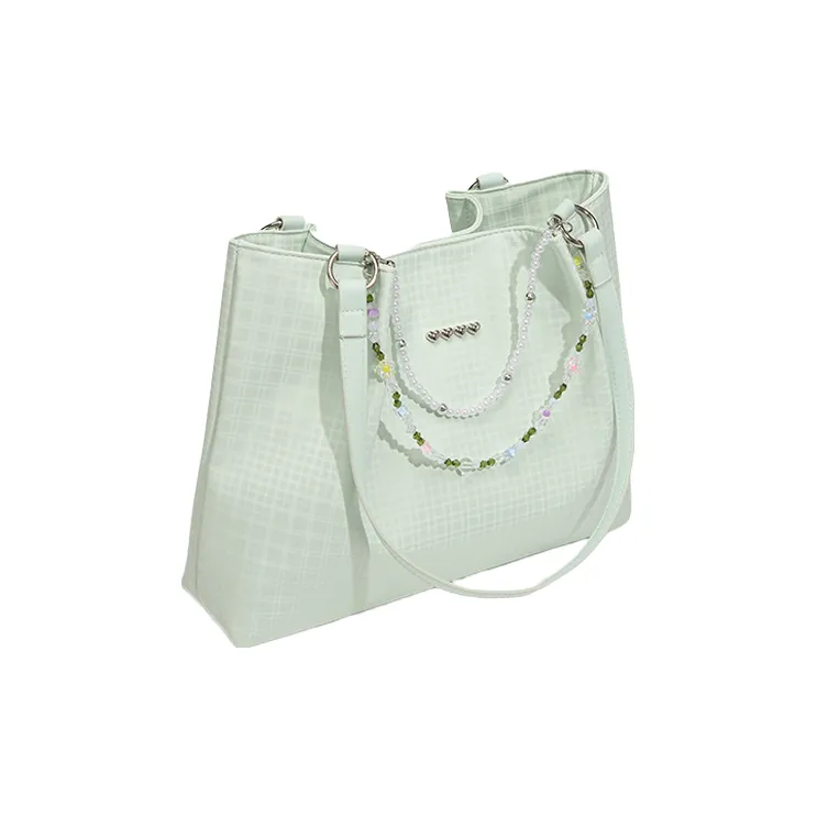 NATTY PU Shoulder Bag Tote Shoulder Bag Medium Size Women's Cyan-3