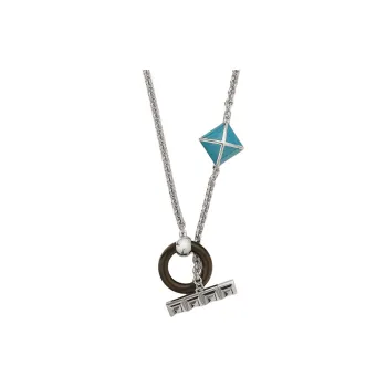HERMES Medor XO Metal Necklaces Men's Blue