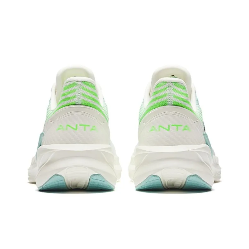 Anta Running Collection Cushioning Slip Resistant Low Top Casual Running Shoes Men's White Blue-3