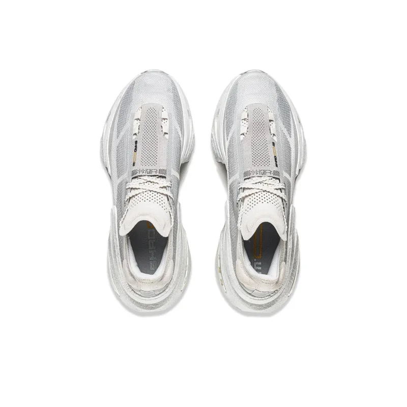 LiNing Shadow 3.0 Cushioned Wear Resistant Breathable Rebound Low Top Running Shoes Unisex Silver-4