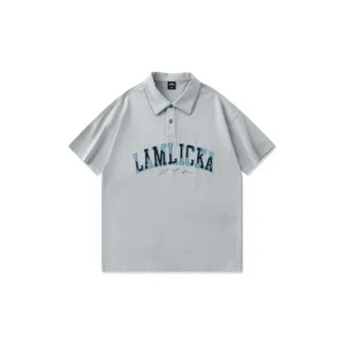 LAMLICKA Polo Shirts Unisex Light Gray