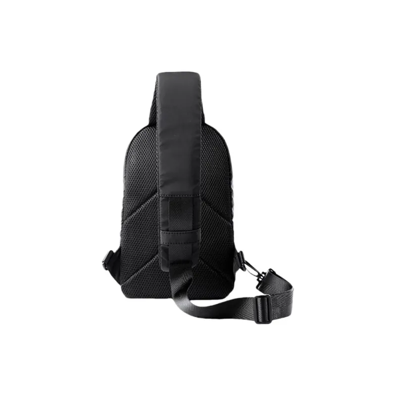 PULUWIRR Oxford Sling Bag, Shoulder Bag, Crossbody Bag Unisex Black-2