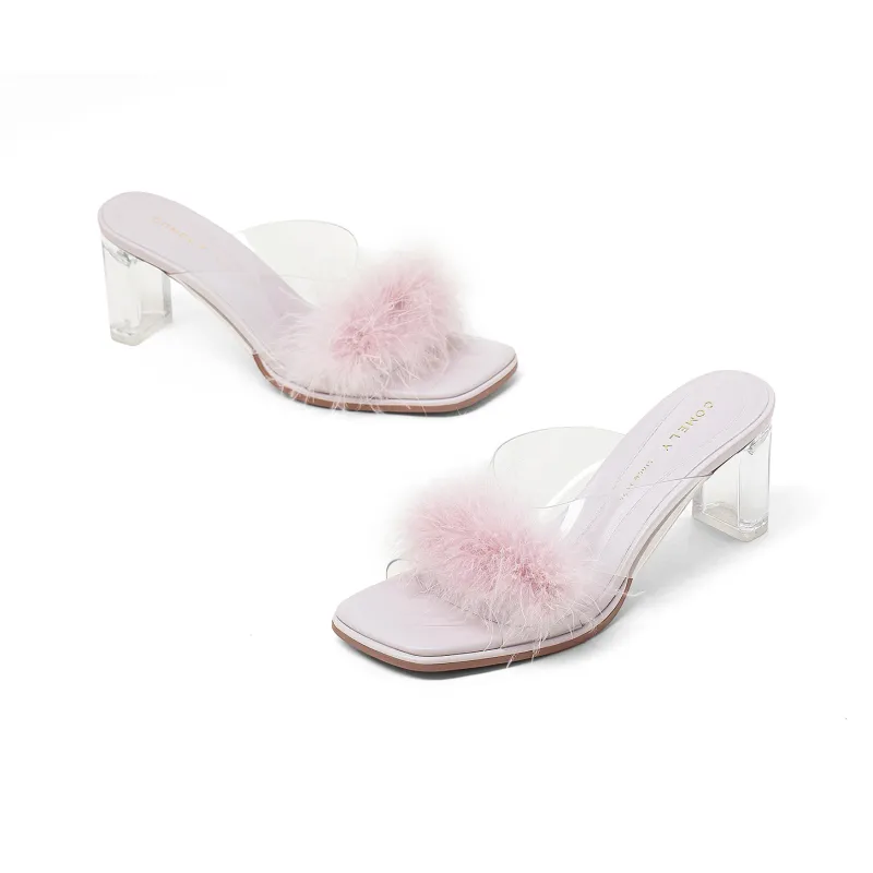 COMELY Slide Slippers Women's Ecru/Pink-7