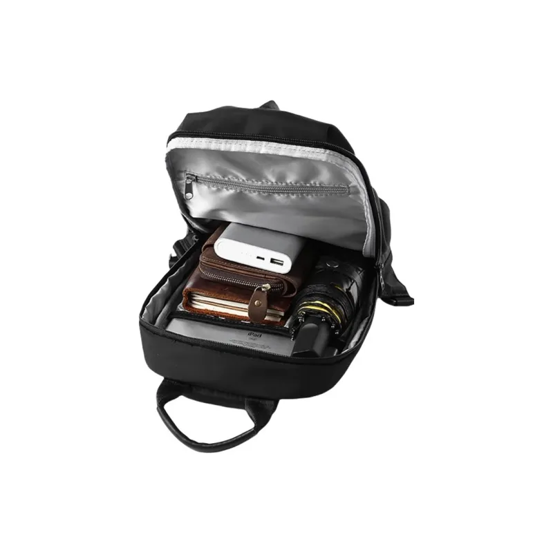 PULUWIRR Oxford Sling Bag, Shoulder Bag, Crossbody Bag Unisex Black-3