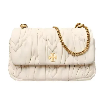 TORY BURCH Kira Leather Handbag, Shoulder Bag Women's White